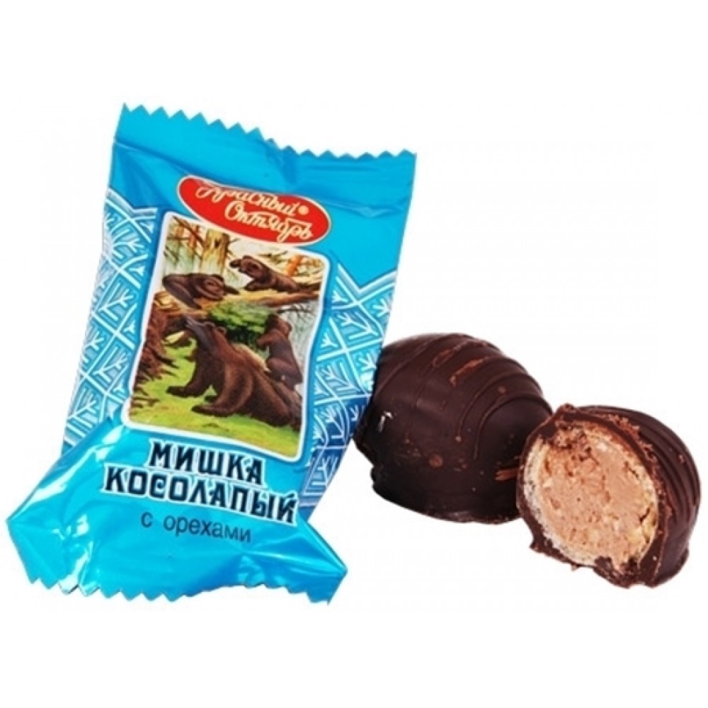 Конфеты Мишка косолапый с ореховой нач. и орехами